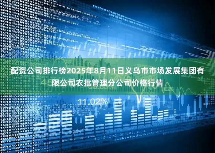 配资公司排行榜2025年8月11日义乌市市场发展集团有限公司农批管理分公司价格行情